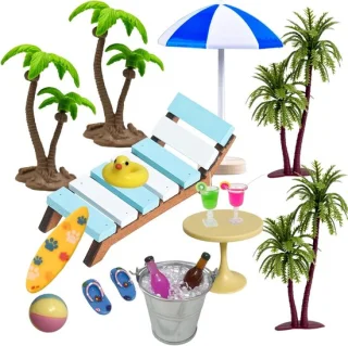 11-Piece Beach Micro Landscape Miniature Set