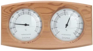 2-in-1 houten sauna thermometer en hygrometer