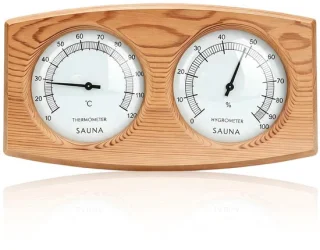 2-in-1 sauna thermometer en hygrometer van hout