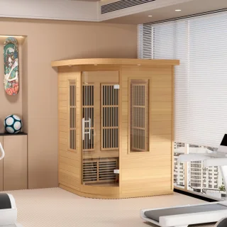2-persoons houten infraroodsauna cabine