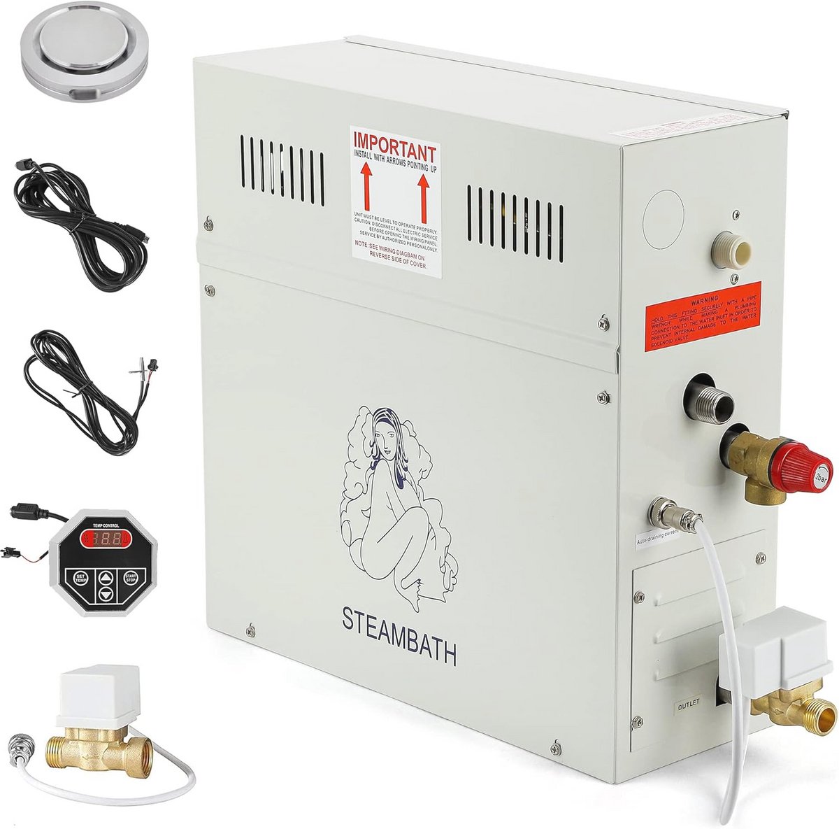 De 6KW Stoomsauna Aggregaat met Digitale Controller in één oogopslag