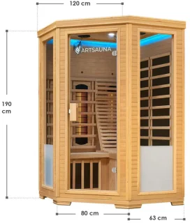 Aalborg Infraroodcabine 120x120x190 cm 2 Personen