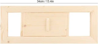 Allecto Plus Rechthoekig Houten Ventilatierooster #411
