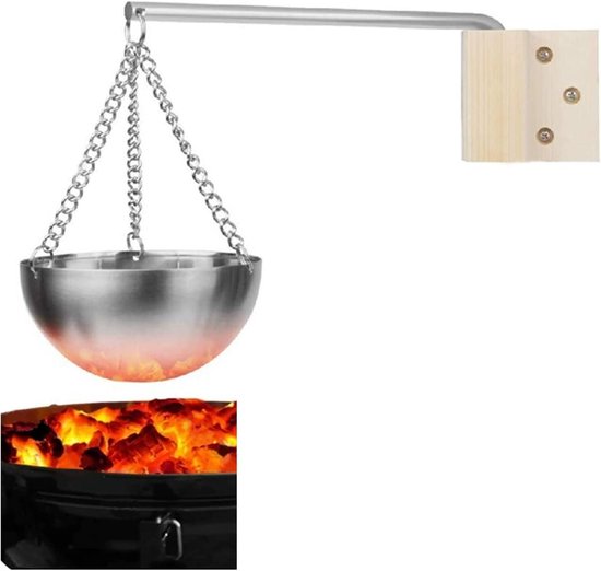Allecto Plus Sauna Aromatherapie Kom Roestvrij Staal 20 cm