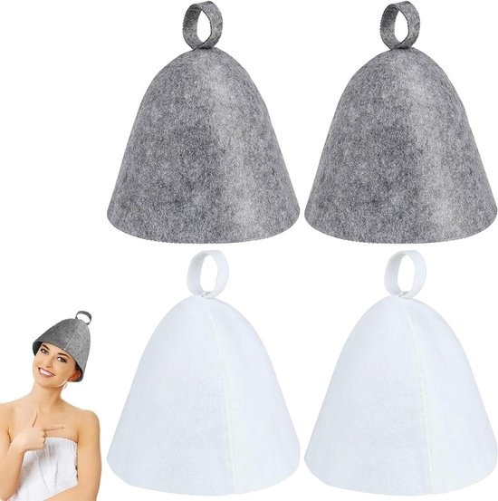 Allecto Plus Sauna-muts set 4-delig wit/grijs review