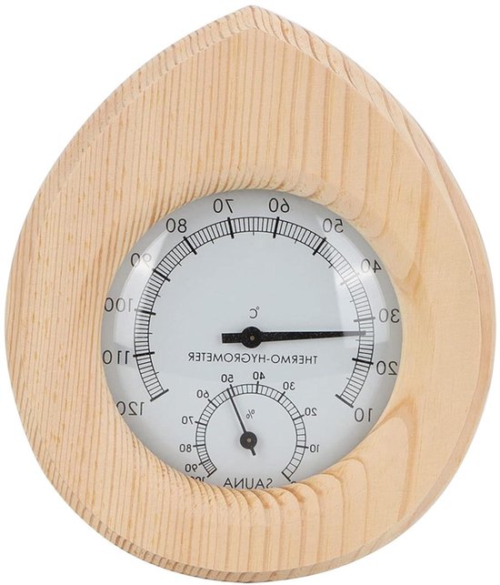 Allecto Plus Sauna Thermometer Hygrometer Druppelvormig Hout review