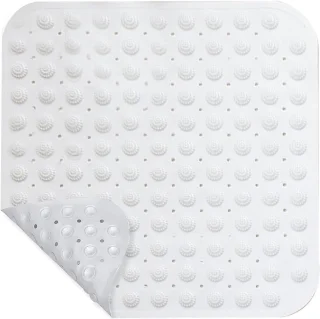 Antislip douchemat 48x48 cm - vierkant wit