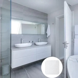 Antislip douchemat 48x48 cm - vierkant wit