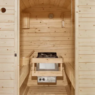 Barrelsauna Spitsbergen Ø 190 cm inclusief Saunakachel