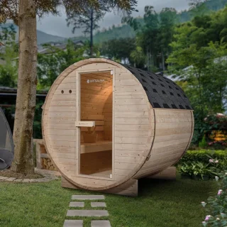 Barrelsauna Spitsbergen Ø 190 cm inclusief Saunakachel
