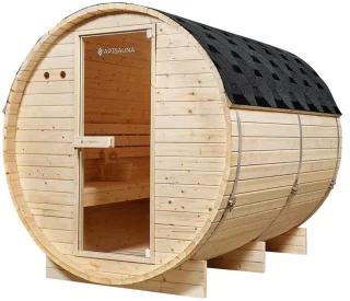 Barrelsauna Spitsbergen Ø190 cm met saunakachel 3,6-8 kW