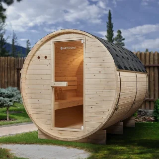 Barrelsauna Spitsbergen Ø190 cm met saunakachel 3,6-8 kW