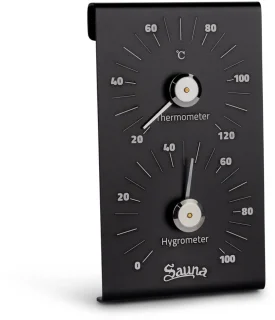 Beauty & Care Thermo-/Hygrometer Zwart Alu 1 Stuk