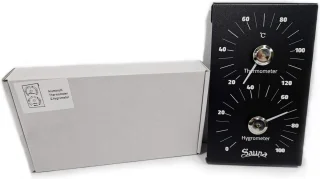 Beauty & Care Thermo-/Hygrometer Zwart Alu 1 Stuk