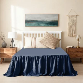 Bedrok 140 x 200 cm - Elegante rimpel - 45 cm hoogte