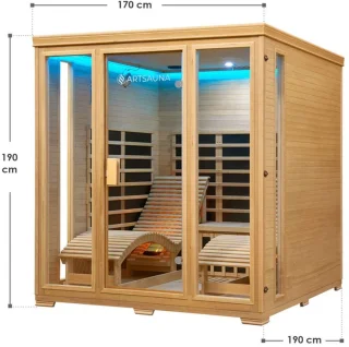 Billund Infraroodcabine 2 persoons 170x190x190 cm