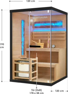 Binnensauna Vantaa 120x120x190 cm