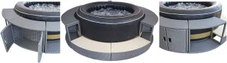Buitensauna voor ronde whirlpools