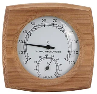 Cedar houten thermo-hygrometer voor sauna