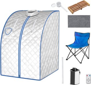De COSTWAY 3L Mini Stoomsauna - Saunakabine in één oogopslag
