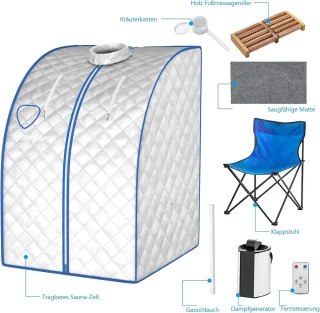 COSTWAY 3L Mini Stoomsauna - Saunakabine