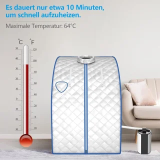 COSTWAY 3L Mini Stoomsauna - Saunakabine