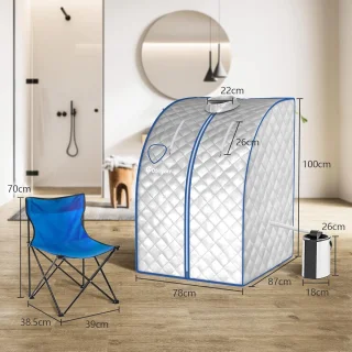 COSTWAY 3L Mini Stoomsauna - Saunakabine