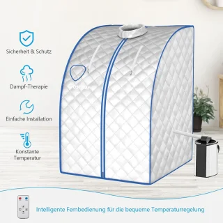 COSTWAY 3L Mini Stoomsauna - Saunakabine