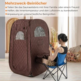 COSTWAY Draagbare stoomsauna tent