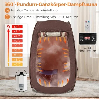 COSTWAY Draagbare stoomsauna tent