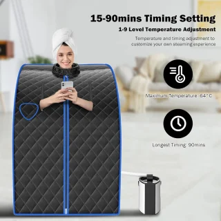 COSTWAY Opvouwbare Persoonlijke Stoomsauna