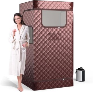 COSTWAY Stoomsauna draagbare saunatent (bruin) review