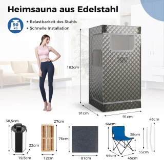 COSTWAY Stoomsauna Saunatent
