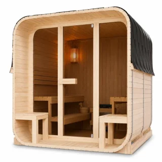 Cube Buitensauna Fjora XL – 6 personen – 9 kW saunakachel – 228x220x225 cm