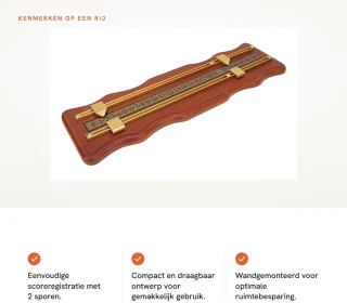 Dailygoods biljartscorebord 2-sporen