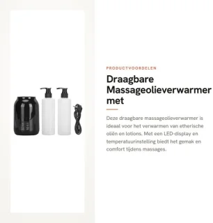 Dailygoods draagbare massageolieverwarmer
