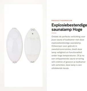 Dailygoods explosiebestendige saunalamp