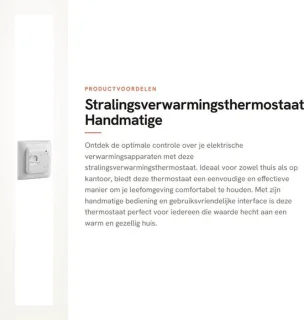 Dailygoods handmatige stralingsverwarmingsthermostaat