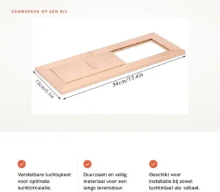 Dailygoods luchtopening ventilatiepaneel hemlock