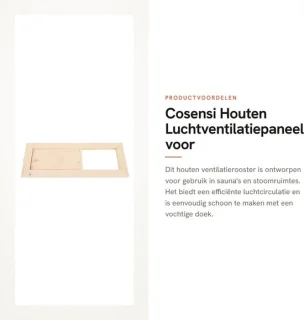 Dailygoods luchtventilatiepaneel hout - ventilatierooster