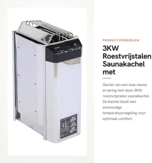 Dailygoods saunakachel 3KW