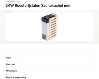 Wat vinden we goed aan de Dailygoods saunakachel 3KW saunaoven