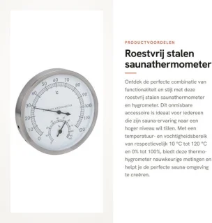 Dailygoods saunathermometer 2-in-1 hygrometer