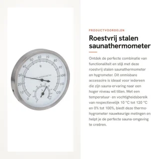 Dailygoods saunathermometer 2-in-1 hygrometer