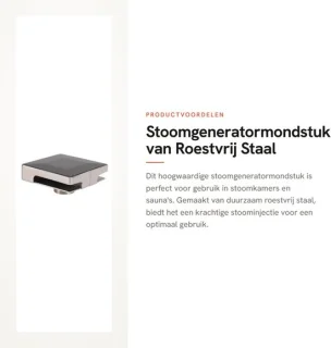 Dailygoods stoomgeneratormondstuk roestvrij staal