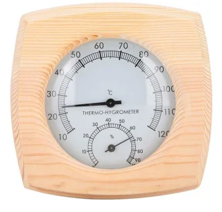 Dailygoods thermometer hygrometer houten sauna meter