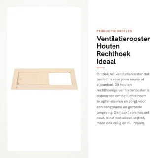 Dailygoods - ventilatierooster - houten rechthoek