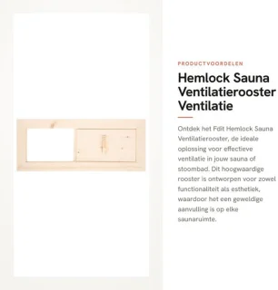 Dailygoods ventilatierooster sauna