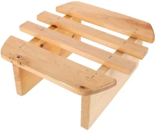 Dailygoods voetenbankje ronde houten kruk