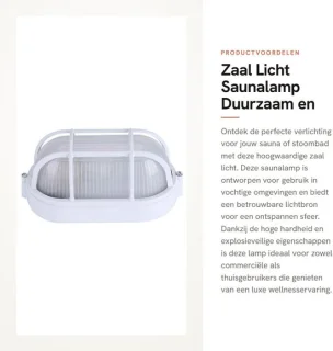 Dailygoods Zaal Licht saunalamp oval